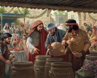 Jesus Turning Water into Wine